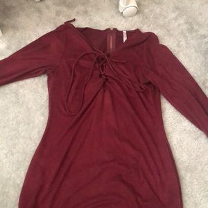 Burgundy dress